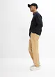 Classic Fit-bukse med stretch i 100% bomull, Straight, bonprix