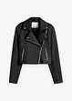 Jakke i imitert semsket skinn, cropped, bonprix