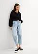 Barrel-jeans Mid Waist Low Stretch, cropped, bonprix