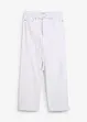Wide Leg-jeans, Mid Waist, med belte, bonprix