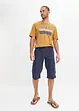 Lang bermudashorts med lin og cargolommer, Regular Fit, bonprix