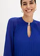 Minikjole i lett chiffon med plisséfolder, bonprix