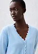 Finstrikket cardigan med silke, bonprix