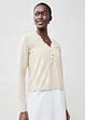 Finstrikket cardigan med silke, bonprix