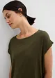 Oversized topp i lett viskose, bonprix