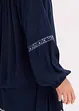 Oversized bluse med broderi, bonprix