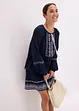 Oversized bluse med broderi, bonprix
