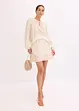 Oversized bluse med broderi, bonprix