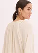 Oversized bluse med broderi, bonprix