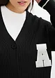 Oversized cardigan med broderi, bonprix