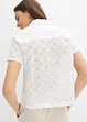 Moderne bluse med hullbroderi, bonprix