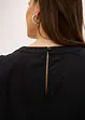 Kortermet bluse med blonder, bonprix