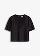 Kortermet bluse med blonder, bonprix