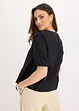 Kortermet bluse med blonder, bonprix