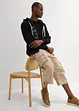 Loose Fit Stretch-3/4-cargohose, ekstra vid, bonprix