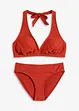 Halterneck-bikini i strukturmateriale (2-delt sett), bonprix