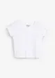 Ribbet topp i kort modell, bonprix