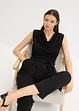 Jersey jumpsuit med skulderpolstring, bonprix