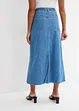 Jeansskjørt Mid Waist, midi lengde, Super Soft, bonprix