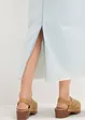 Jeansskjørt Mid Waist, midi lengde, Super Soft, bonprix