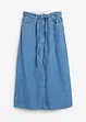 Jeansskjørt Mid Waist, midi lengde, Super Soft, bonprix