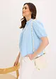 Kortermet bluse av musselin, bonprix
