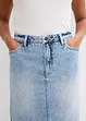 Denimskjørt Mid Waist, Low Stretch, bonprix