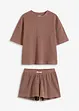 Loungewear-kosedress med shorts i vaflet jersey, bonprix