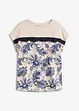 Topp med blondebånd og paisley-print, bonprix