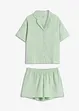 Shorty av musselin med knappestolpe, bonprix