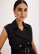 Kjole i trenchcoat-look med belte (2-delt sett), bonprix