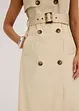 Kjole i trenchcoat-look med belte (2-delt sett), bonprix