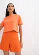Jerseyshorts i lett krepp, bonprix