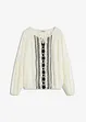 Bluse med broderi, bonprix