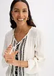 Bluse med broderi, bonprix