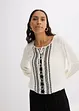 Bluse med broderi, bonprix