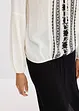 Bluse med broderi, bonprix