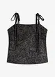 Topp i kreppet jersey, bonprix