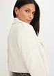 Jakke i imitert semsket skinn, cropped, bonprix