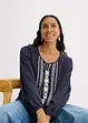 Bluse med broderi, bonprix
