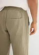 Regular Fit-pull on-bukse i musselin, Tapered, bonprix