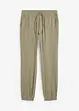 Regular Fit-pull on-bukse i musselin, Tapered, bonprix