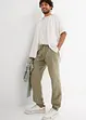 Regular Fit-pull on-bukse i musselin, Tapered, bonprix