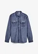 Langermet skjorte i 100% bomull i vasket look, bonprix