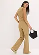 High Waist-bukse med lin og legg, bonprix