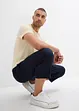 3/4-lang sweatbukse med denim-look og komfortlinning, bonprix