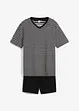 Pyjamas med V-hals, bonprix