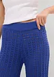 Strikket pull on-bukse med hullmønster, bonprix