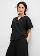 Oversized bluse med elastisk fald, bonprix