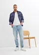 Langermet skjorte i 100% bomull i vasket look, bonprix